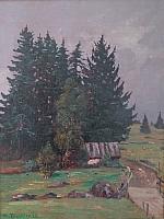 Hermann Dischler Bei SchoInwald, 1925, OIlPlatte, 42 x 34 cm.JPG